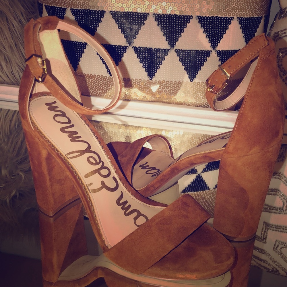 SAM EDELMAN YARO ANKLE STRAP PUMP👡 HEELS